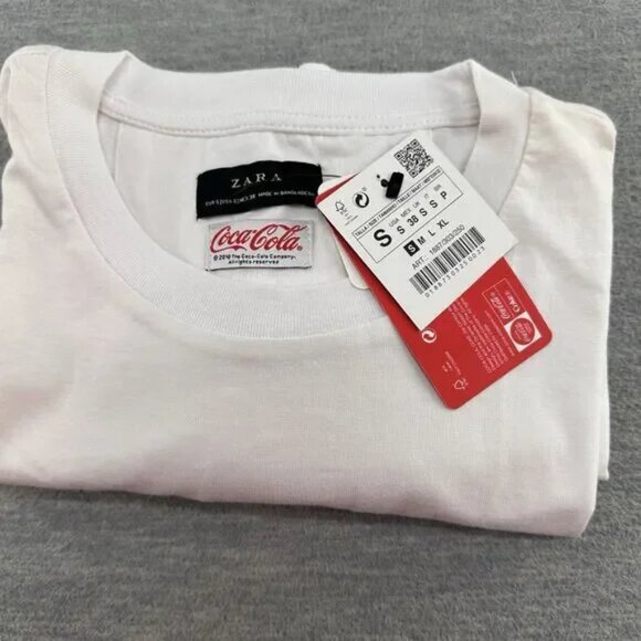 ZARA - Men's Now It's My Time Santa White Small T-Shirt A54 - Picture 5 of 5